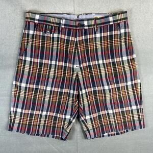 Vintage Polo Ralph Lauren Indian Madras Shorts Mens 33 Plaid Chino 9" Inseam